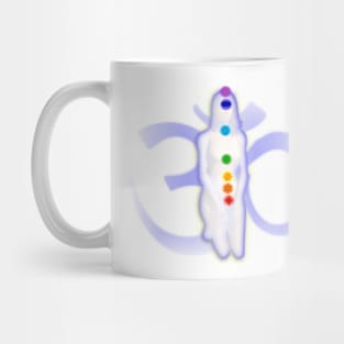 Chakra Mediation-White with OM Mug